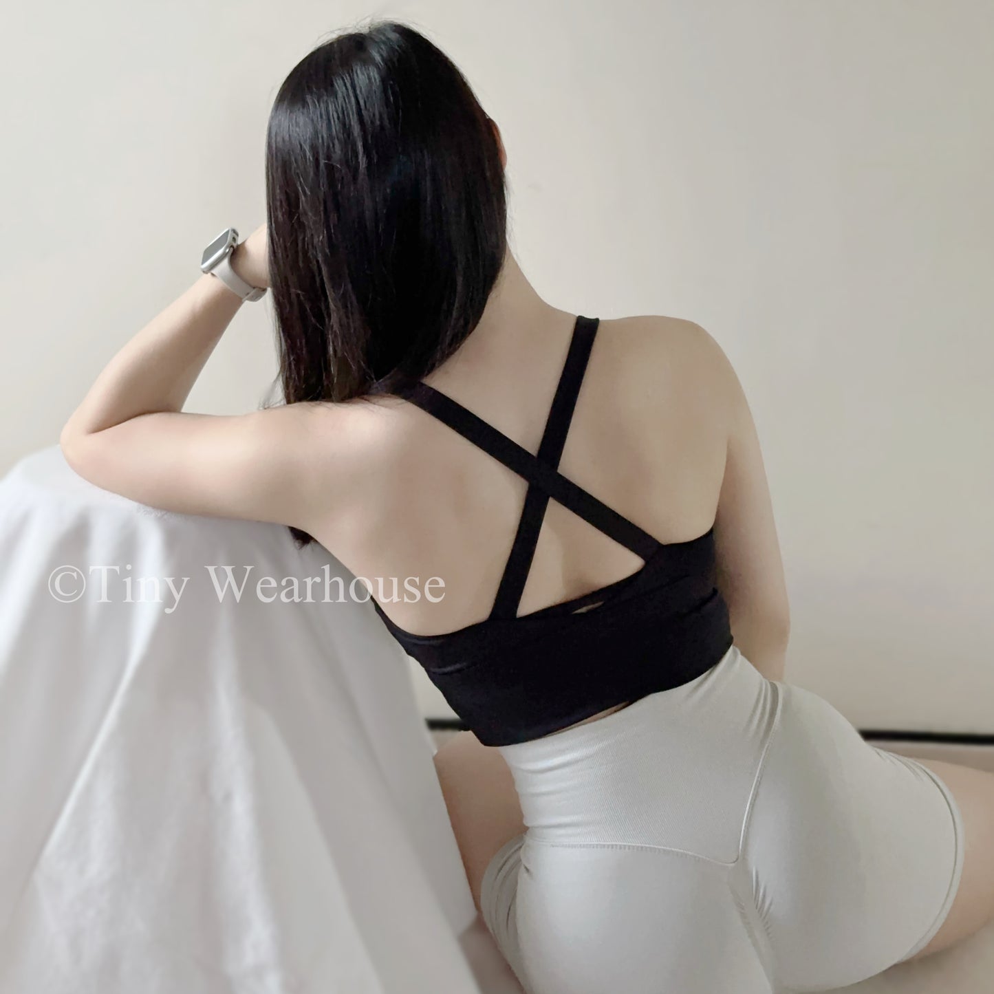 固定罩杯交叉美背Bra Top(3色)